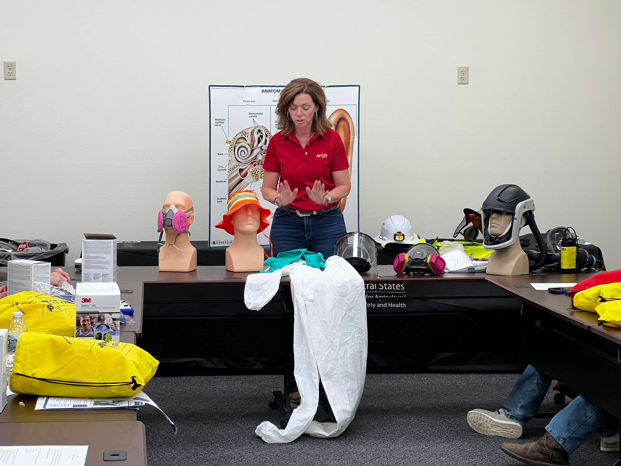 Ag safety demonstration example photo from AgSHARP event.